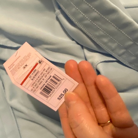 NWT Wild Fable Sz 3X Pants Track Elastic Waistband Striped Blue Zip Cuff Pockets - Picture 9 of 11